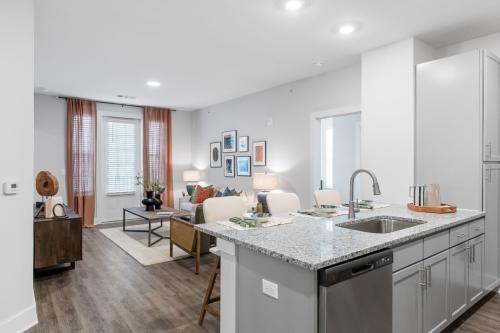 Two-Bedroom Apartments for Rent in-Chattanooga-TN-Model-Apartment-View-From-Kitchen-to-Living-Room-Colchester